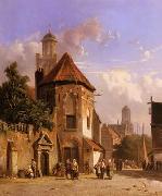 European city landscape, street landsacpe, construction, frontstore, building and architecture. 154 unknow artist